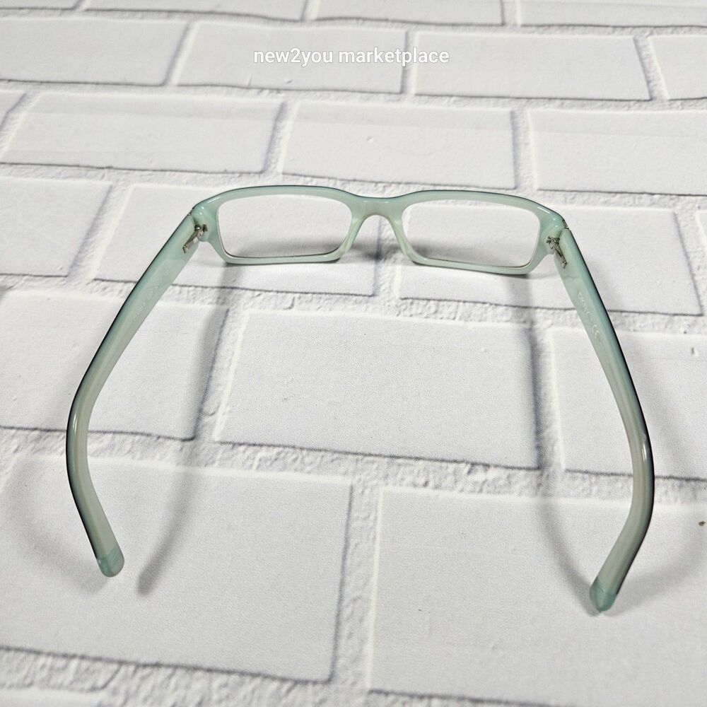 Dkny Tortoise Rectangular Frame W Teal Interior G… - image 7